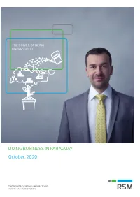 DOING BUSINESS in PARAGUAY October, 2020