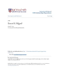 Ernest R. Hilgard David E