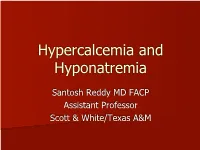 Hypercalcemia and Hyponatremia