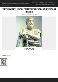 “Turkish” Greats and Inventions
