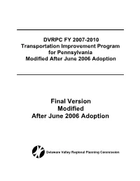 FY 2007 TIP for PA