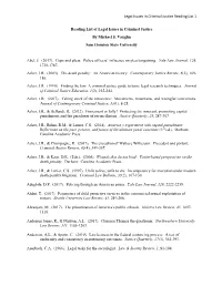 Legal Issues in Criminal Justice Reading List 1