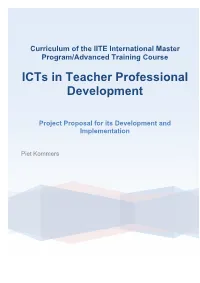Master Program ICT in Teacher Education 3