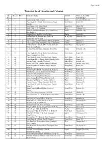 Tentative List of Unauthorised Colonies