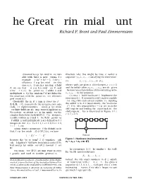 The Great Trinomial Hunt Richard P