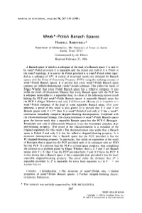Weak*-Polish Banach Spaces HASKELL ROSENTHAL*
