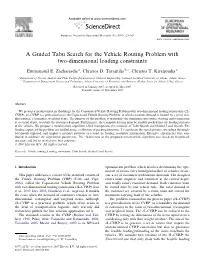 A Guided Tabu Search for the Vehicle Routing Problem with Two-Dimensional Loading Constraints