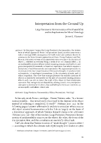 Interpretation from the Ground Up