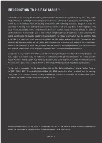 Introduction to P.B.E.Syllabus™