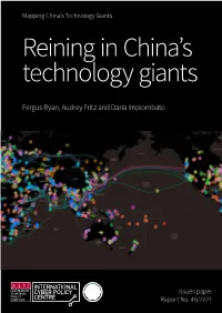 Issues Paper: Reining in China's Technology Giants