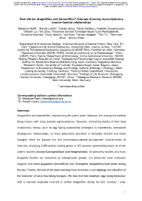 Odonata (Insecta) Transcriptomics Resolve Familial Relationships