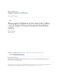 A Case Study of Daniel Libeskind's Roloff Beny Gallery