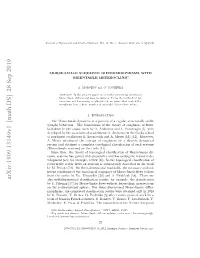 Arxiv:1909.13149V1 [Math.DS] 28 Sep 2019 Ora Fdnmcladcnrlsses O.1,N.1 Jan 1, No