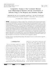 Comparative Analysis of the Correlation Between Local Meteorological Elements and the Concentration of Airborne Fungi in the Beopjusa and Seonamsa Temples