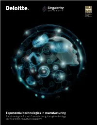 Exponential Technologies in Manufacturing