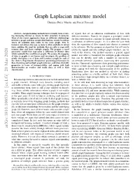 Graph Laplacian Mixture Model Hermina Petric Maretic and Pascal Frossard