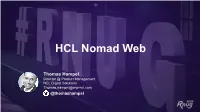 HCL Nomad Web