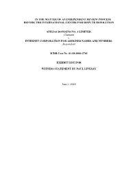In the Matter of an Independent Review Process Before the International Centre for Dispute Resolution Afilias Domains No. 3 Limi