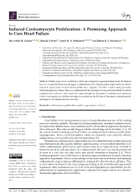 Induced Cardiomyocyte Proliferation: a Promising Approach to Cure Heart Failure