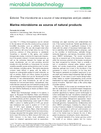 Marine Microbiome As Source of Natural Products