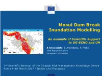 Mosul Dam Break Inundation Modelling