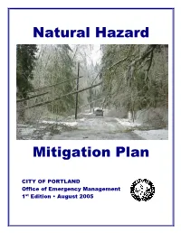 Natural Hazard Mitigation Plan in an Effort to Reduce Future Loss of Life and Property Resulting from Natural Disasters