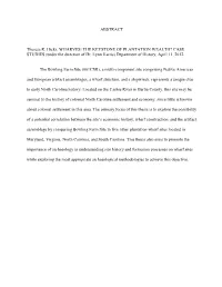 THE KEYSTONE of PLANTATION WEALTH? CASE STUDIES (Under the Direction of Dr