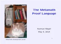 The Metamath Proof Language