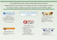 To View More Samplers Click Here