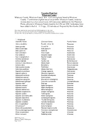Vascular Plant List Whatcom County Whatcom County. Whatcom County, WA