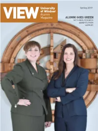 VIEW University of Windsor Alumni Magazine