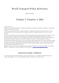 World Transport Policy & Practice Volume 7, Number 3, 2001