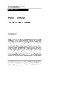 Cold Gas Accretion in Galaxies