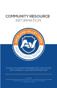Community Resource Information