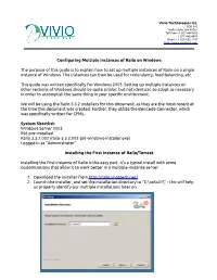 Configuring Multiple Instances of Railo on Windows The