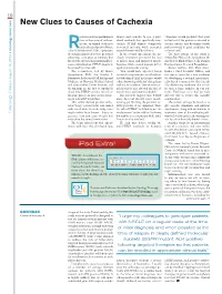 New Clues to Causes of Cachexia