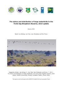 The Status and Distribution of Large Waterbirds in the Tonle Sap Biosphere Reserve, 2010 Update
