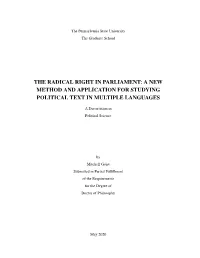 A New Method and Application for Studying Political Text in Multiple Languages