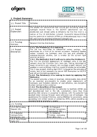 Gas NIC Submission from National Grid Gas Distribution