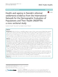 Health and Ageing in Nairobi's Informal Settlements-Evidence From
