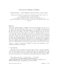 Interrogative Slifting in English