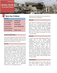 Jalawla, Diyala Assessment Report