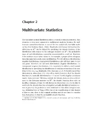 Multivariate Statistics