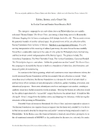 Thomas Eakins and Albert Barnes, a Reflection in the Main Line Times, Ardmore, PA
