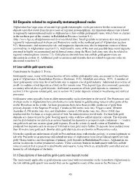 9.0 Deposits Related to Regionally Metamorphosed Rocks