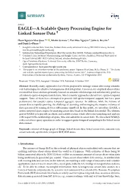 EAGLE—A Scalable Query Processing Engine for Linked Sensor Data †