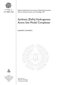 [Fefe] Hydrogenase Active Site Model Complexes
