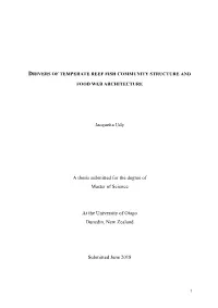 Jacquetta Udy a Thesis Submitted for the Degree of Master of Science at the University of Otago Dunedin, New Zealand Submitted