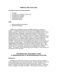 Kinetics and Catalysis