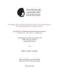 Nonparametric Bayesian Latent Factor Models for Network Reconstruction